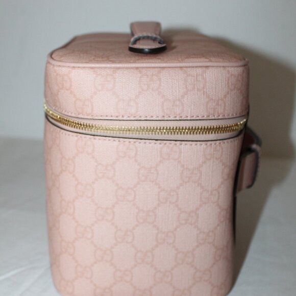 NWT Gucci Porter Cosmetic Toiletry Bag GG Supreme Web Ophidia Handle Case 811489 - Picture 4 of 9